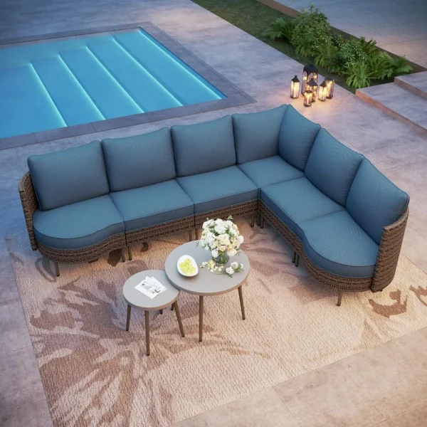 8 Piece Patio Furniture Set All-Weather Outdoor