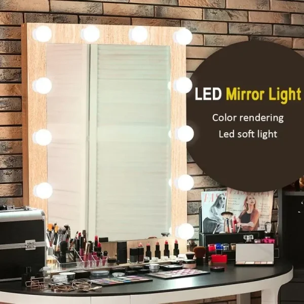 LED Mirror, USB Rechargeable, Wireless Touch Switch