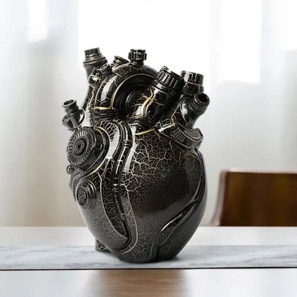 Unique Anatomical Heart Flowerpot for Dried Flower