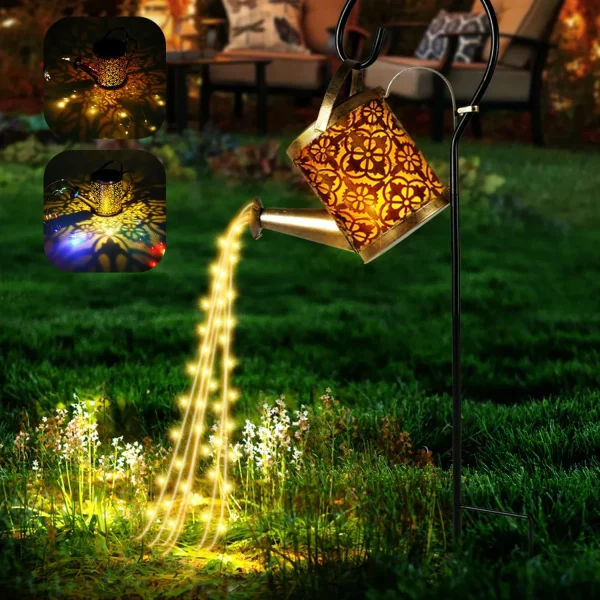 Vintage Rustic Waterproof Metal Lanterns with 36 LED String Lights